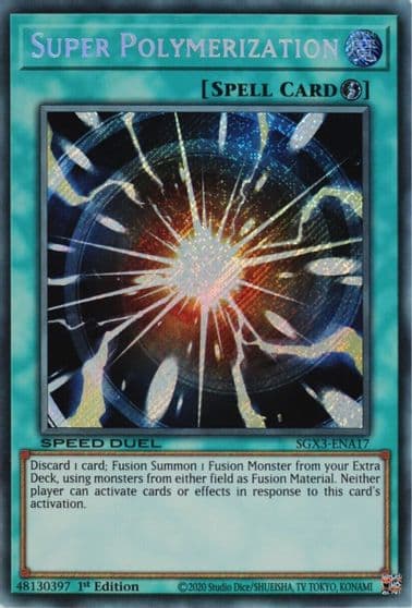 Super Polymerization Secret Rare Speed Duel GX: Duelists of Shadows Yu-Gi-Oh! card