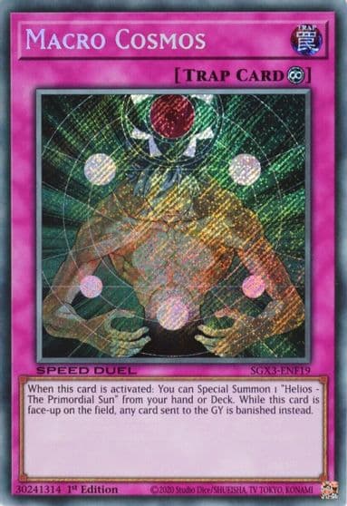 Macro Cosmos Secret Rare Speed Duel GX: Duelists of Shadows Yu-Gi-Oh! card