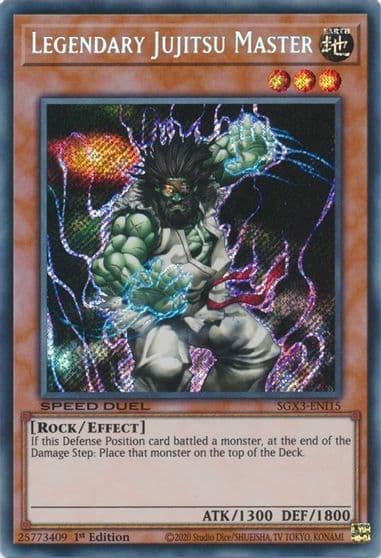 Legendary Jujitsu Master Secret Rare Speed Duel GX: Duelists of Shadows Yu-Gi-Oh! card