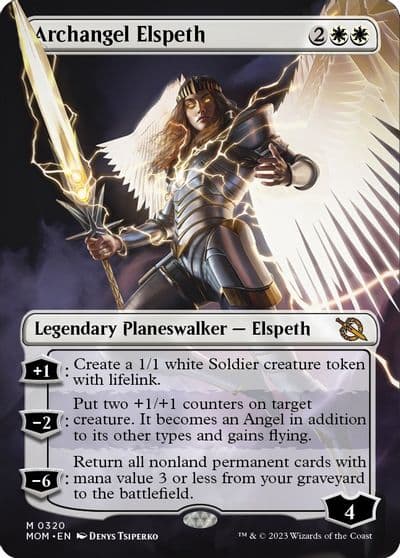 Archangel Elspeth Borderless March of the Machine Magic card