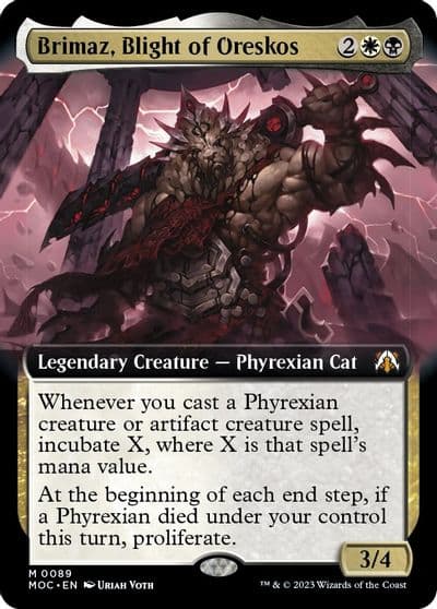 Brimaz Blight of Oreskos Extended Art Commander: March of the Machine Magic card