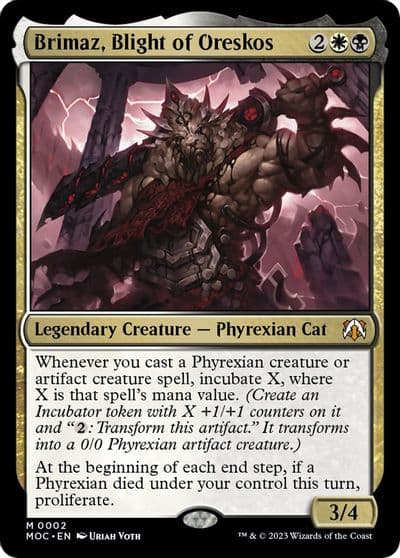 Brimaz Blight of Oreskos Commander: March of the Machine Magic card