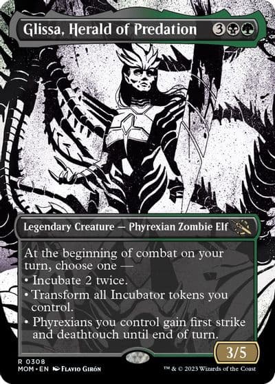 Glissa Herald of Predation Showcase March of the Machine Magic card