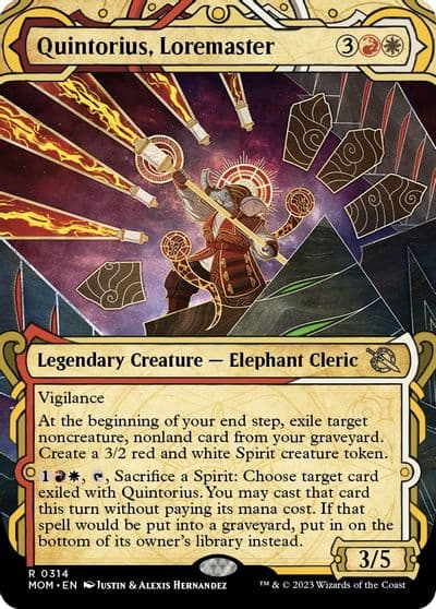 Quintorius Loremaster Showcase March of the Machine Magic card