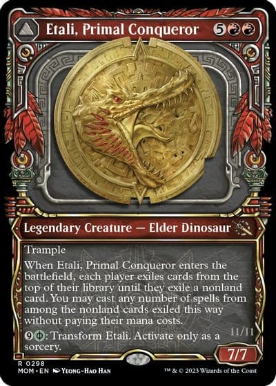 Etali Primal Conqueror Showcase March of the Machine Magic card