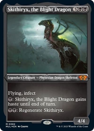 Skithiryx the Blight Dragon Foil Etched March of the Machine: Multiverse Legends Magic card