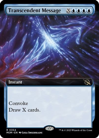 Transcendent Message Extended Art March of the Machine Magic card