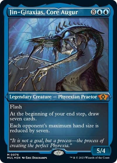 Jin Gitaxias Core Augur Foil Etched March of the Machine: Multiverse Legends Magic card
