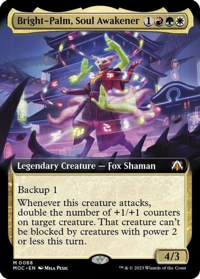 Bright Palm Soul Awakener Extended Art Commander: March of the Machine Magic card