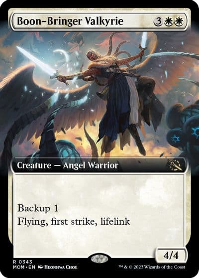 Boon Bringer Valkyrie Extended Art March of the Machine Magic card