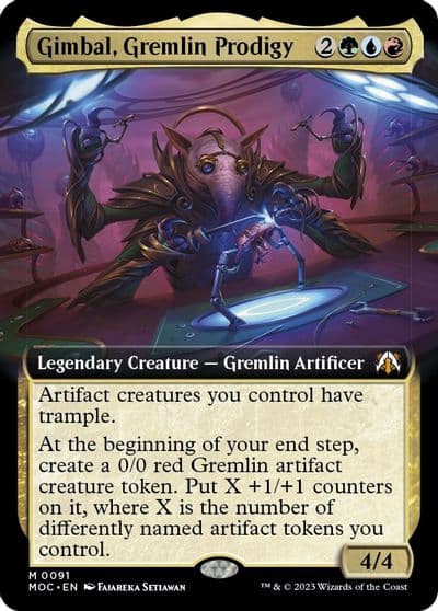Gimbal Gremlin Prodigy Extended Art Commander: March of the Machine Magic card