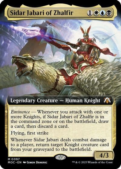 Sidar Jabari of Zhalfir Extended Art Commander: March of the Machine Magic card