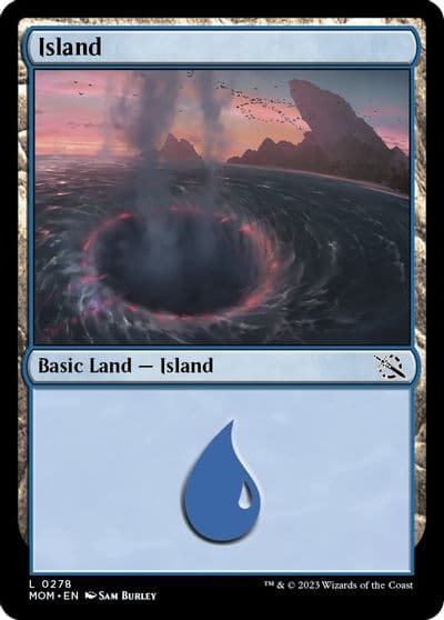 Island 0278 March of the Machine Magic card
