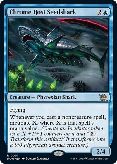 Chrome Host Seedshark March of the Machine Magic card