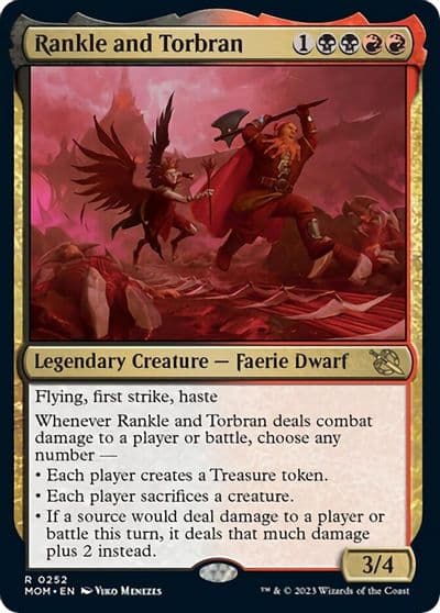 Rankle and Torbran March of the Machine Magic card
