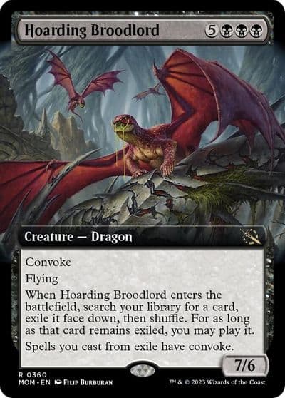 Hoarding Broodlord Extended Art March of the Machine Magic card