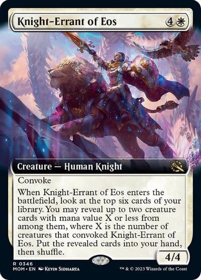 Knight Errant of Eos Extended Art March of the Machine Magic card
