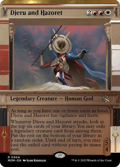 Djeru and Hazoret Showcase March of the Machine Magic card