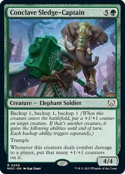 Conclave Sledge Captain Commander: March of the Machine Magic card