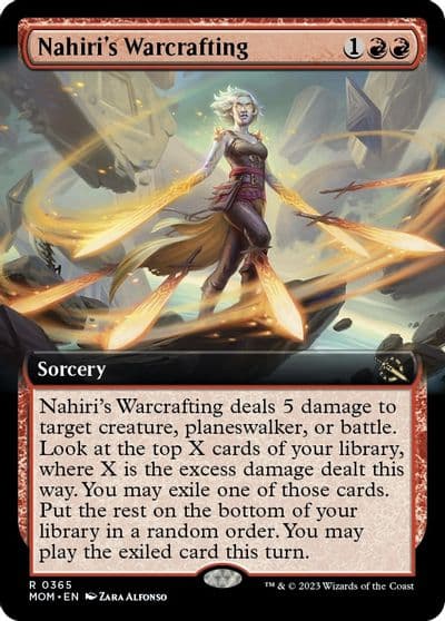 Nahiris Warcrafting Extended Art March of the Machine Magic card