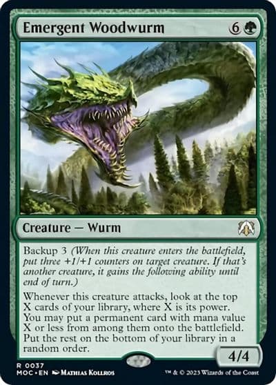 Emergent Woodwurm Commander: March of the Machine Magic card