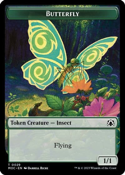 Butterfly Citys Blessing Double sided Token Commander: March of the Machine Magic card