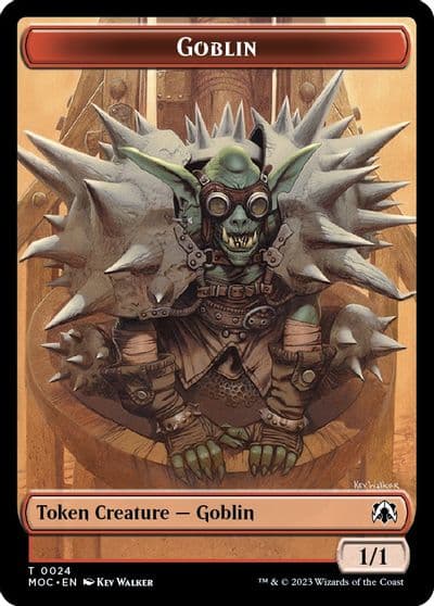 Goblin Sliver Double sided Token Commander: March of the Machine Magic card