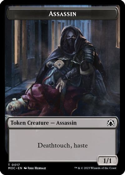 Assassin Knight 0010 Double sided Token Commander: March of the Machine Magic card