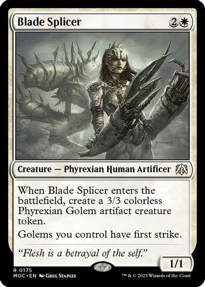 Blade Splicer Commander: March of the Machine Magic card