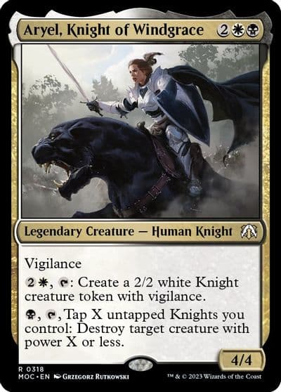 Aryel Knight of Windgrace Commander: March of the Machine Magic card