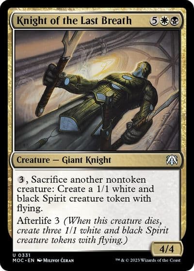 Knight of the Last Breath Commander: March of the Machine Magic card