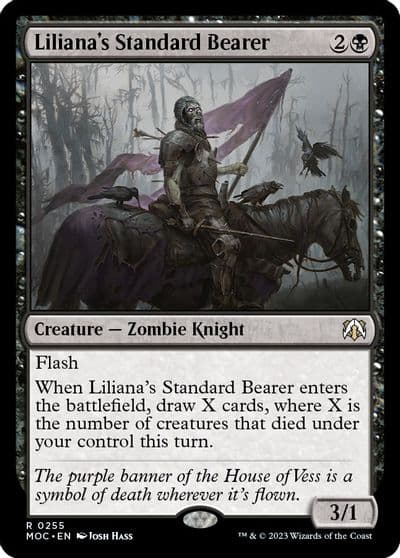 Lilianas Standard Bearer Commander: March of the Machine Magic card