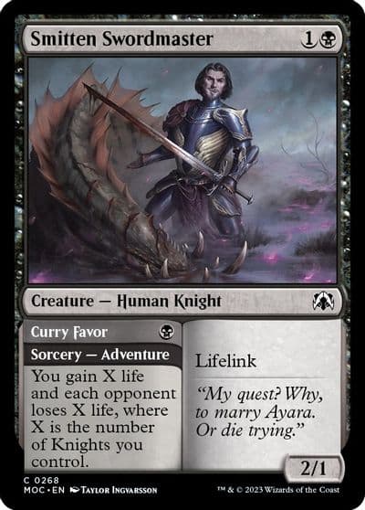 Smitten Swordmaster Commander: March of the Machine Magic card