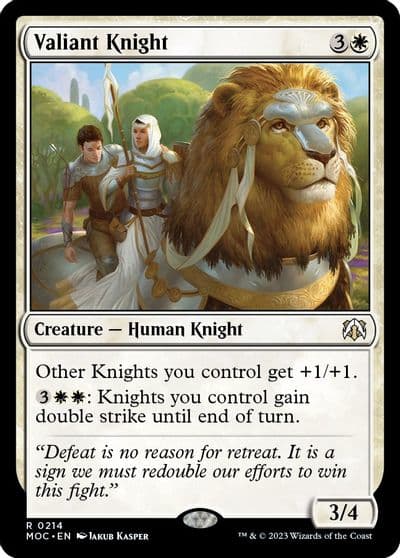 Valiant Knight Commander: March of the Machine Magic card