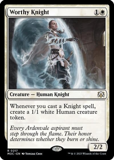 Worthy Knight Commander: March of the Machine Magic card