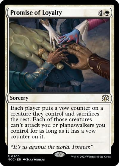 Promise of Loyalty Commander: March of the Machine Magic card