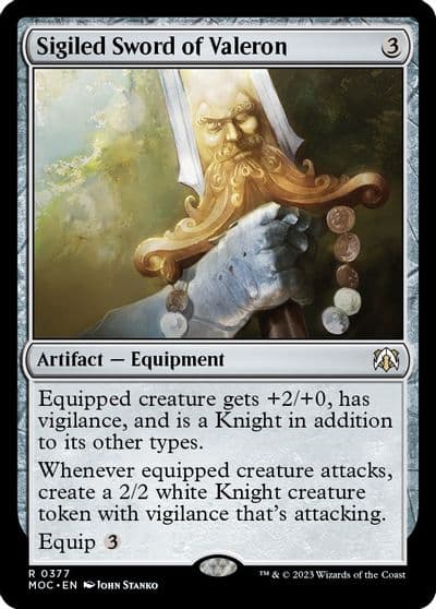 Sigiled Sword of Valeron Commander: March of the Machine Magic card