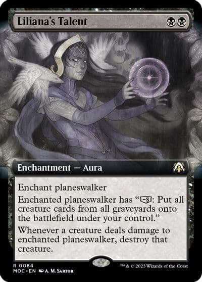Lilianas Talent Extended Art Commander: March of the Machine Magic card
