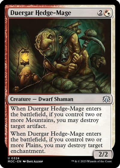 Duergar Hedge Mage Commander: March of the Machine Magic card