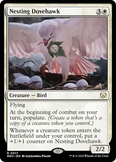 Nesting Dovehawk Commander: March of the Machine Magic card