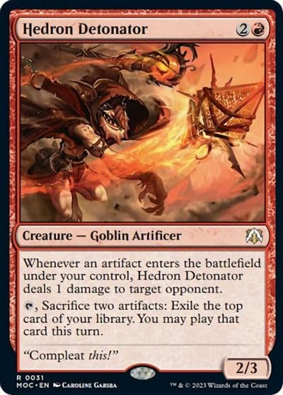 Hedron Detonator Commander: March of the Machine Magic card
