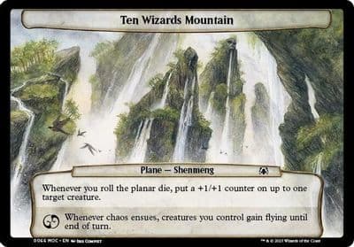 Ten Wizards Mountain Planechase: March of the Machine Magic card