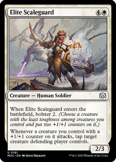 Elite Scaleguard Commander: March of the Machine Magic card