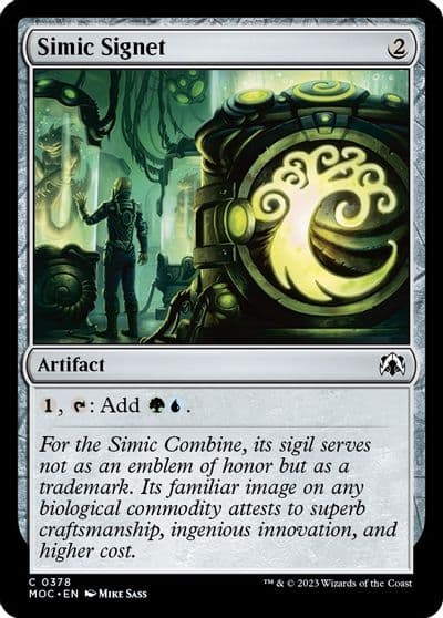 Simic Signet Commander: March of the Machine Magic card