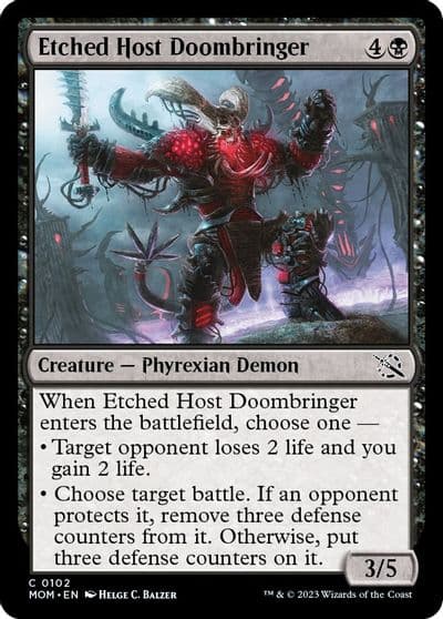 Etched Host Doombringer March of the Machine Magic card