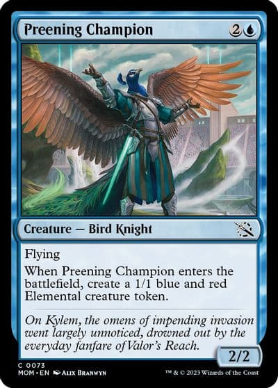 Preening Champion March of the Machine Magic card