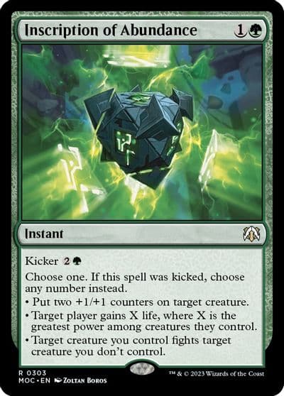 Inscription of Abundance Commander: March of the Machine Magic card