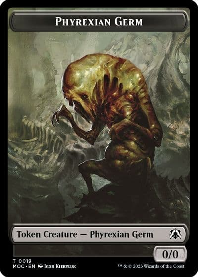 Phyrexian Germ Myr Double Sided Token Commander: March of the Machine Magic card