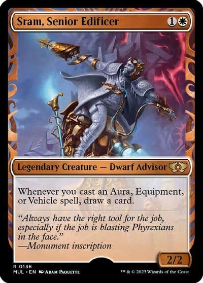 Sram Senior Edificer Halo Foil March of the Machine: Multiverse Legends Magic card