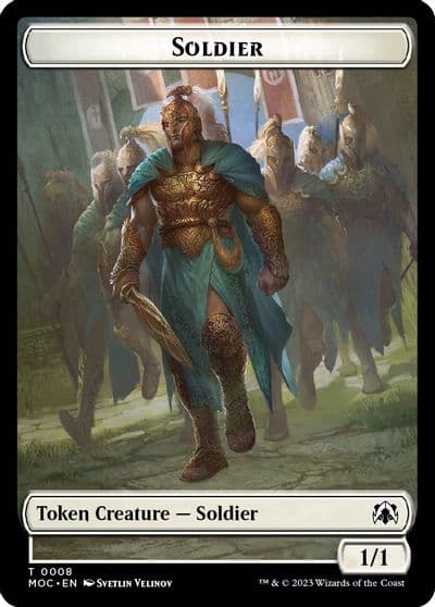 Soldier Insect Double sided Token Commander: March of the Machine Magic card